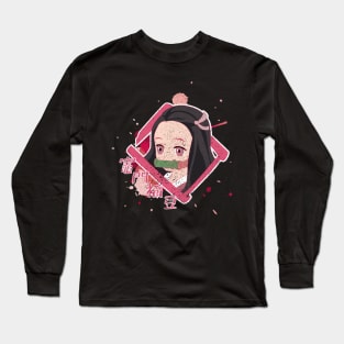 DEMON SLAYER (KIMETSU NO YAIBA): NEZUKO KAMADO (GRUNGE STYLE) Long Sleeve T-Shirt